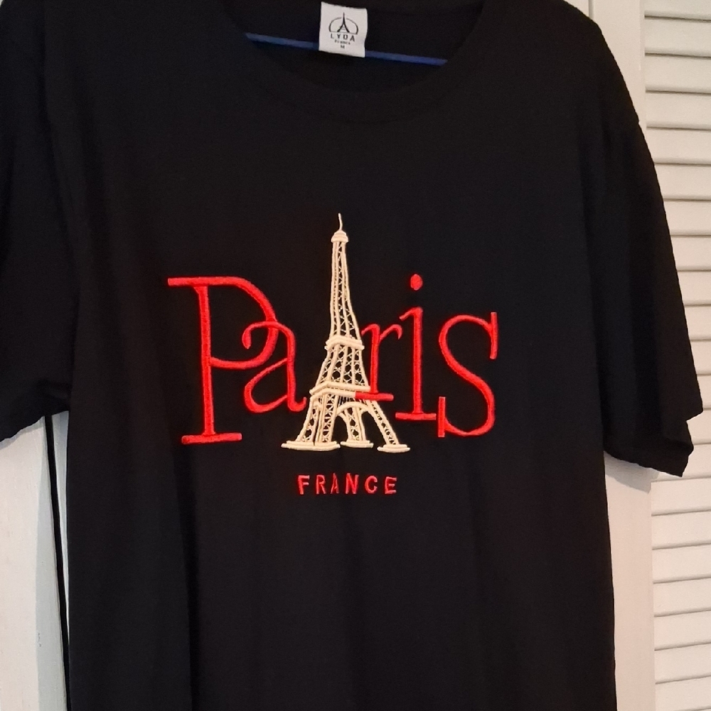 Black Paris France Graphic T-Shirt - Picture 4 of 4